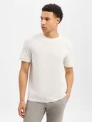 Koszulki męskie - JOOP! Koszulka męska - Victormanuel Mężczyźni Bawełna biały|brązowy wzorzysty, M - miniaturka - grafika 1