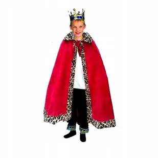 Peleryna Króla Strój Król 122/128 - Dodatki do strojów karnawałowych - miniaturka - grafika 1