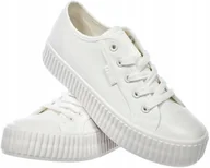 Trampki damskie - Damskie trampki Big Star tenisówki RR274776 biały 41 - miniaturka - grafika 1