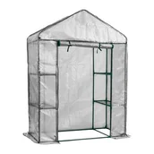 Szklarnie ogrodowe - MIRPOL Szklarnia balkonowa 140 x 70 cm biała - miniaturka - grafika 1