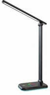Lampy stojące - Alma LED lampka biurkowa 12W/CCT +RGB czarna - miniaturka - grafika 1