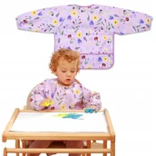 Śliniaki i fartuszki - BABYONO ŚLINIAK DLA DZIECI Z DŁUGIM RĘKAWEM NIEPRZEMAKALNY FARTUSZEK GARDEN - miniaturka - grafika 1