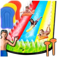 Sanki i ślizgacze - ŚLIZGAWKA WODNA OGRODOWA TOR ŚLIZG WODNY ZJEŻDZALNIA WODNA MATA + - miniaturka - grafika 1