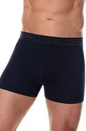 Majtki męskie - Bokserki męskie bawełniane classic Brubeck Comfort Cotton BX00501A granatowy - miniaturka - grafika 1