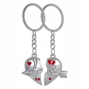 Brelok dla Par, Na Walentynki, Serce, Na magnes - Breloki - miniaturka - grafika 1