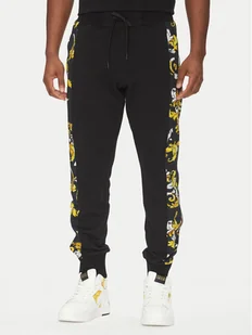 Versace Jeans Couture Spodnie dresowe 78GAA3C0 Czarny Regular Fit - Spodnie sportowe męskie - miniaturka - grafika 1