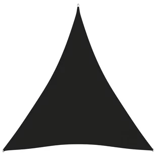vidaXL Trójkątny żagiel ogrodowy, tkanina Oxford, 5x6x6 m, czarny 135786 - Parasole ogrodowe - miniaturka - grafika 1