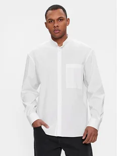 Calvin Klein Koszula Modern K10K111736 Biały Slim Fit - Koszule męskie - miniaturka - grafika 1
