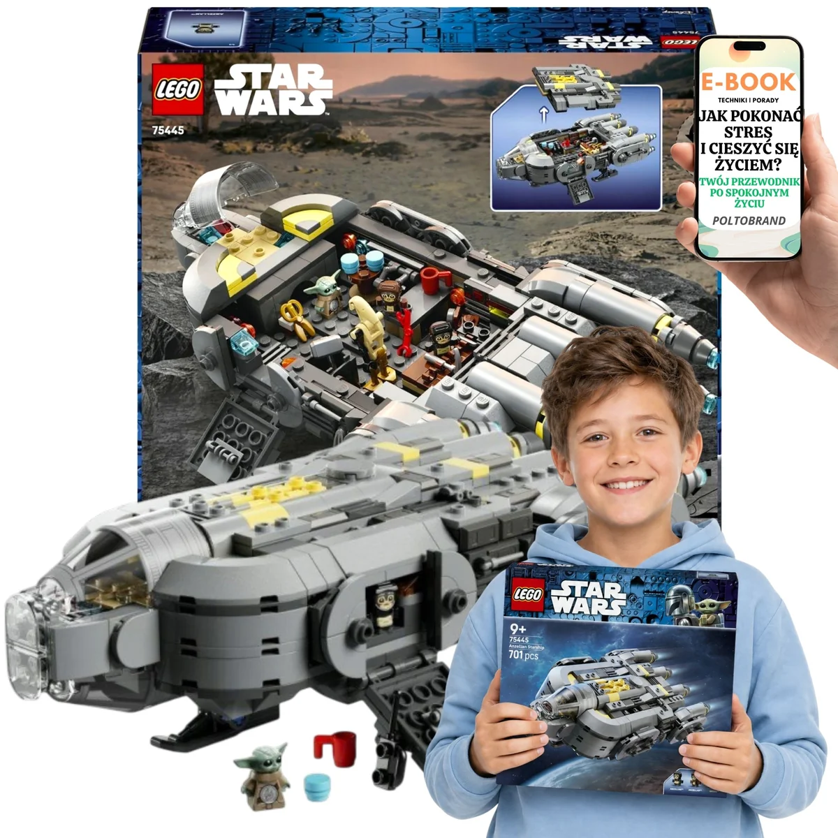 PREZENT LEGO STAR WARS Anzellański statek gwiezdny 701 EL Dla Chłopca 75445