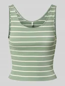 Koszulki i topy damskie - Top o kroju slim fit z prążkowaniem model ‘NESSA’ - miniaturka - grafika 1