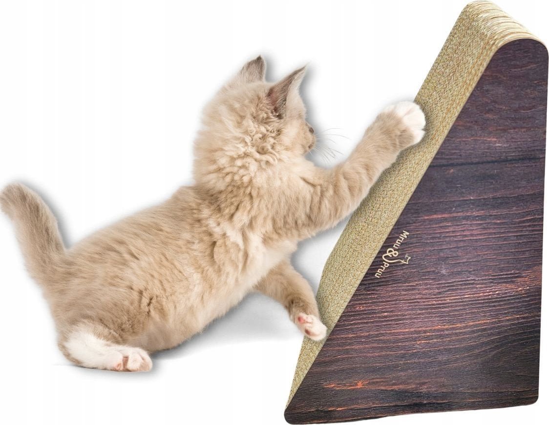 DRAPAK DLA KOTA Brązowy TRÓJKĄT 46 x 39 x 27 x 30 cm Mruu&Pruu