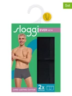 Majtki męskie - Sloggi Bokserki (2 pary) w kolorze czarnym - miniaturka - grafika 1