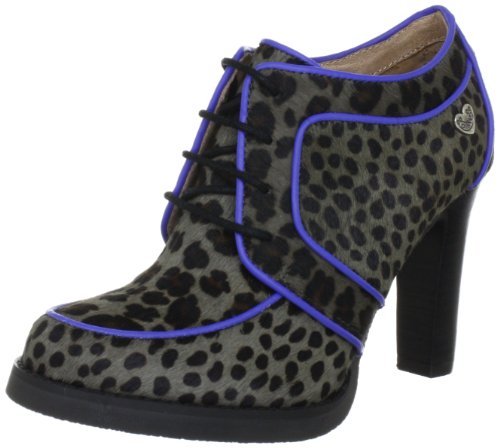 Lollipops Nabab Leopard Derby damskie czółenka 16934, szary - szary - 37 eu