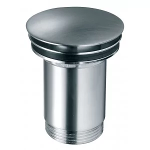 FERRO S285NC-B ROTONDO zawór spustowy z przelewem, click-clack, 5/4", nikiel szczotkowany - Korki do umywalek - miniaturka - grafika 1