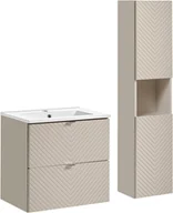 Meble łazienkowe - Zestaw meblowy 60cm z umywalką meblową Dance i szafką wysoką - miniaturka - grafika 1