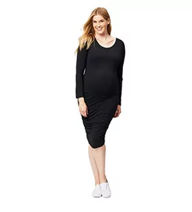 Cake Maternity Damska sukienka z długim rękawem, czarny, XS - Sukienki ciążowe - miniaturka - grafika 1