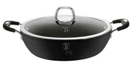 Garnki - Czarny garnek z aluminium ze srebrnymi uchwytami L6-P38 - miniaturka - grafika 1