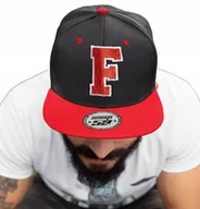 Czapki i chusty sportowe męskie - CZAPKA PROSTY DASZEK AMERICAN TWILL LITERA F HAFT - miniaturka - grafika 1