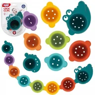 Zabawki do kąpieli - Kolorowy Krokodyl Zestaw Kubeczków do Kąpieli - miniaturka - grafika 1