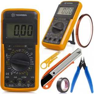 Multimetr Miernik Napięcia Techrebal Ściągacz Izolacji Taśma Izolacyjna Szczypce Kapton Nóż Ekonomiczny - Multimetry - miniaturka - grafika 1