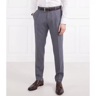BOSS Spodnie H-Genius-Pleat-232 | Slim Fit | z dodatkiem wełny - Spodnie męskie - miniaturka - grafika 1