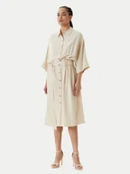 Sukienki - Fracomina Sukienka koszulowa FR23SD2004W41501 Beżowy Regular Fit - miniaturka - grafika 1