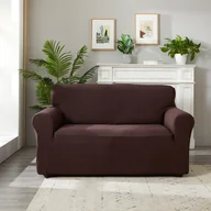 Pokrowce na meble - 4Home Elastyczny pokrowiec na 2-osobową kanapę Magic clean ciemnobrązowy, 145 - 185 cm - miniaturka - grafika 1