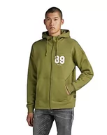 Bluzy męskie - G-STAR RAW Męska bluza sportowa Zip Loose HDD sw Hooded Bluza, zielona (Smoke Olive D23323-D483-B212), L, zielony (Smoke Olive D23323-d483-b212) - miniaturka - grafika 1