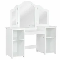 Biurka dla dzieci - Biurko prostokątny Costway 107 x 40 x 117 cm biały - miniaturka - grafika 1