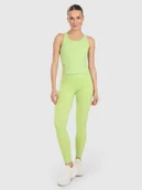 Legginsy - 4F Legginsy treningowe szybkoschnące damskie - zielone L - miniaturka - grafika 1