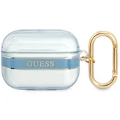 Akcesoria do słuchawek - Etui Guess do AirPods Pro cover niebieski/blue Strap Collection - miniaturka - grafika 1