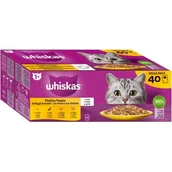 Mokra karma dla kotów - Whiskas Mega Pack 1+ Drób Wybór w galarecie 40 x 85 g - miniaturka - grafika 1