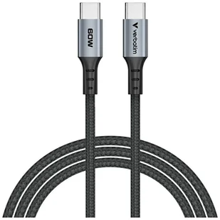 Kabel Verbatim Sync & Charge USB-C do USB-C QC PD 60W 120cm czarny 31845 - Kable USB - miniaturka - grafika 1