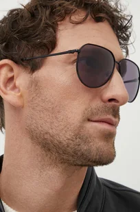 Guess okulary przeciwsłoneczne męskie kolor czarny GU00089_6201Y - Okulary przeciwsłoneczne - miniaturka - grafika 1