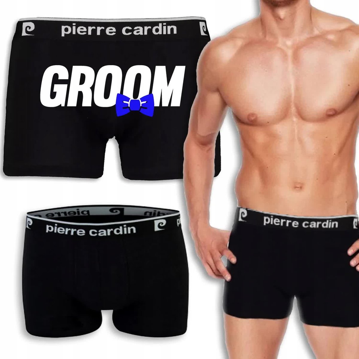 Bokserki Black Na Prezent Kawalerski GROOM - XL