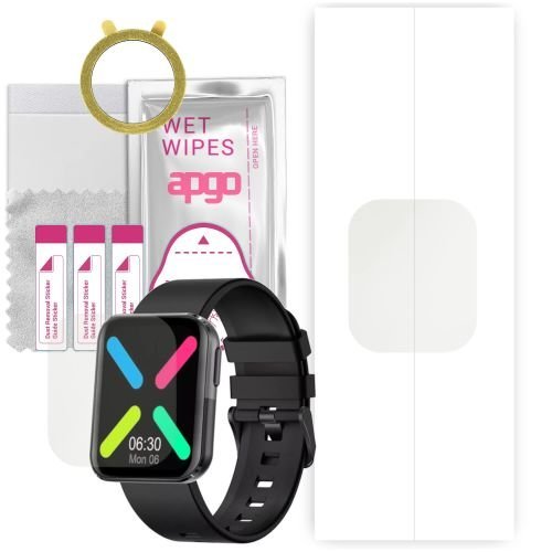 1x folia hydrożelowa MATOWA do Kumi GT6 - apgo Smartwatch Hydrogel MATTE Protection Ochrona na ekran smartwatcha