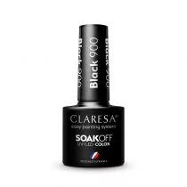 Claresa Soak Off UV/LED Color lakier hybrydowy 900 Black 5g 97354-uniw - Lakiery hybrydowe - miniaturka - grafika 1