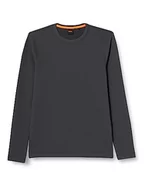 Koszulki męskie - BOSS Tempesto męska koszulka z długim rękawem pomarańczowa, Dark Grey22., XL - miniaturka - grafika 1