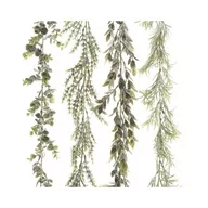 Ozdoby bożonarodzeniowe - Girlanda zielona świąteczna ośnieżona 180cm x1 - miniaturka - grafika 1