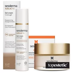 Sesderma C-VIT Moisturizing Facial Cream + Azelac RU Gel Cream ZESTAW Krem nawilżający 50 ml + Krem-Żel depigmentujący 50 ml - Zestawy kosmetyków damskich - miniaturka - grafika 1