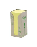 Notesy i bloczki - 3M POST-IT POST-IT Bloczek samop ekologiczny POST-IT 654-1T 76x76mm 16x100 kart. żółty - miniaturka - grafika 1