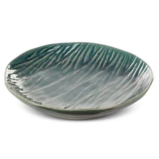 Patera ceramiczna okrągła REA 25X25X5 zielona - Tace i patery - miniaturka - grafika 1
