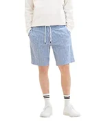 Spodenki damskie - TOM TAILOR Denim Męskie szorty 1037042 Bermudy 31162-Blue White Stripe, XS, 31162 - Niebieska biała taśma, XS - miniaturka - grafika 1