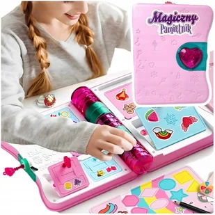 Magiczny Pami��tnik Sekretnik Na Has��o Szyfr Kluczyk Prezent Dla Dziewczynki - Szkolne artykuły papiernicze - miniaturka - grafika 1
