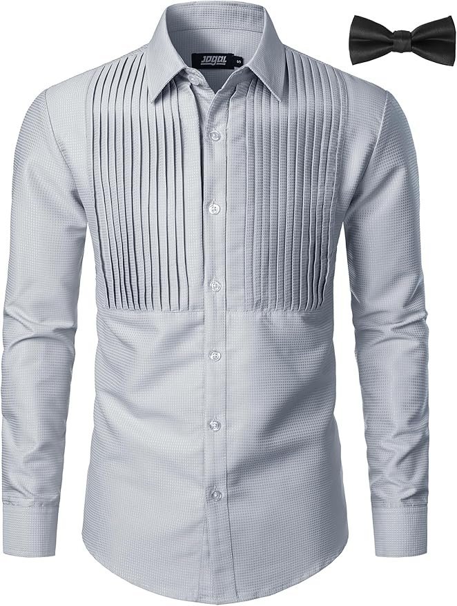 Koszula Męska Z Długim Rękawem Elegancka Zapinana Na Guziki Szara XL