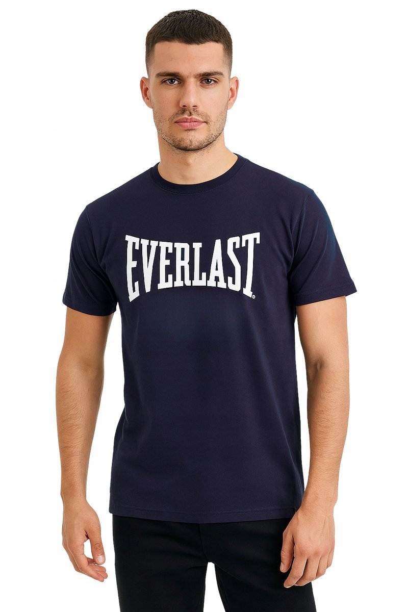 Męska koszulka Everlast t-shirt bawełniany TMB001-03 granatowy XL