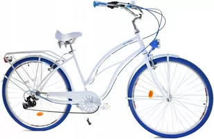 Dallas Bike Cruiser 7spd Alu 28 cali Damski Biało-niebieski - Rowery - miniaturka - grafika 1