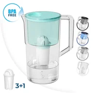 Dzbanki filtrujące - Wessper Aquaclassic Dzbanek Filtrujący Wodę 2,5L Miętowy + 3X Filtr Wody - miniaturka - grafika 1