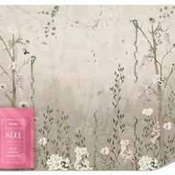 Fototapety - FOTOTAPETA DO SALONU KWIATY LIŚCIE STYL BOHO MURAL TAPETA ŚCIENNA 450x315 - miniaturka - grafika 1