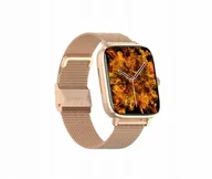 Smartwatch - Smartwatch Zegarek Damski Shenzhen Dt102 Dwa Paski Złoty Róż 44 mm - miniaturka - grafika 1